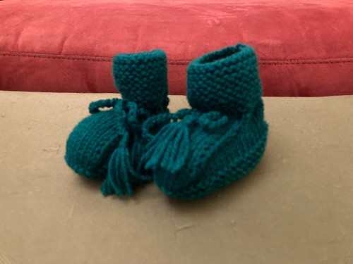 Scarpine neonato lana - lana,